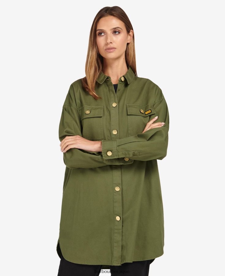 vêtements Barbour surchemise morgan vert minuit femmes T2L6ZP1592