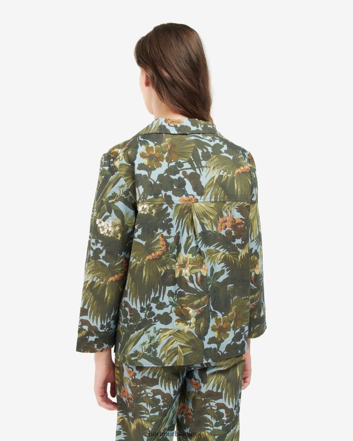 vêtements Barbour x House of Hackney ensemble chemise lauriston limérence/ciel femmes T2L6ZP1605