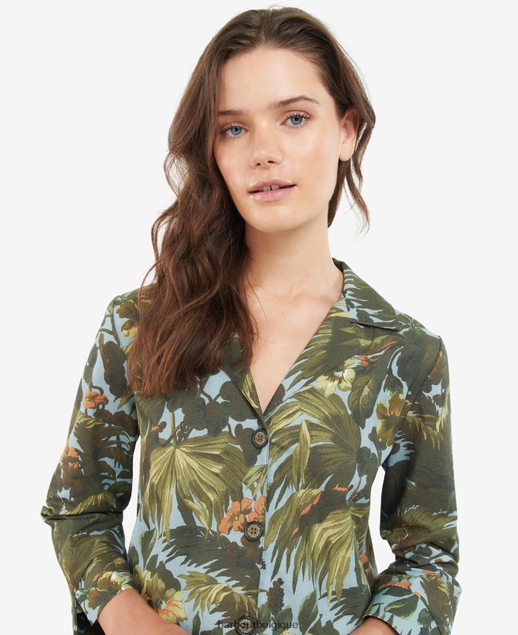 vêtements Barbour x House of Hackney ensemble chemise lauriston limérence/ciel femmes T2L6ZP1605