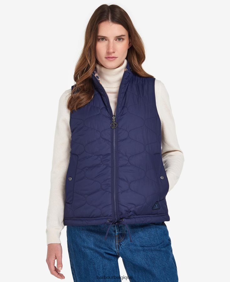vêtements Barbour gilet apia réversible imprimé encre éternelle/imprimé étourneau trench léger femmes T2L6ZP1563