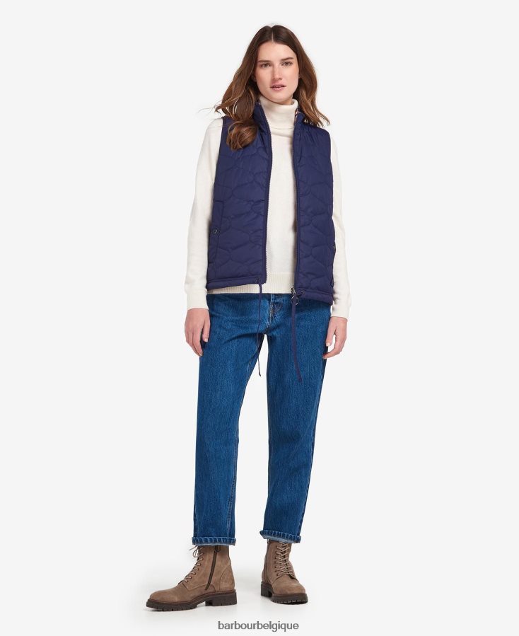 vêtements Barbour gilet apia réversible imprimé encre éternelle/imprimé étourneau trench léger femmes T2L6ZP1563