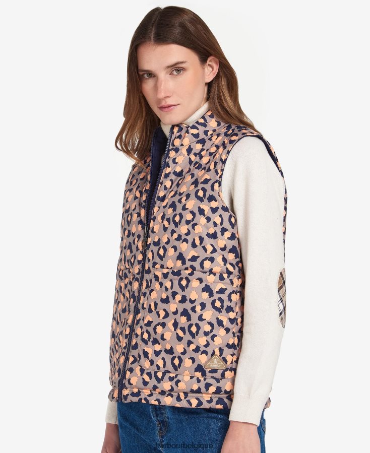 vêtements Barbour gilet apia réversible imprimé encre éternelle/imprimé étourneau trench léger femmes T2L6ZP1563