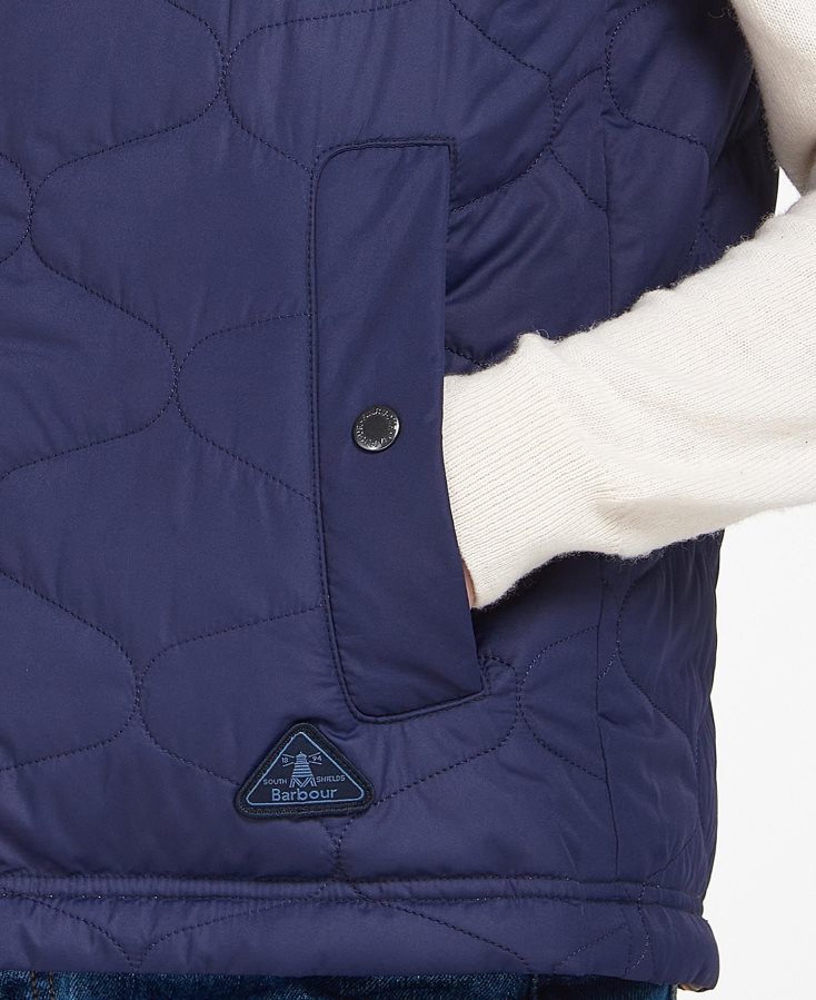 vêtements Barbour gilet apia réversible imprimé encre éternelle/imprimé étourneau trench léger femmes T2L6ZP1563