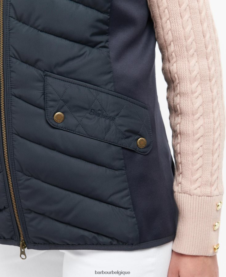 vêtements Barbour gilet de cavalerie stretch sable clair/marne sable clair femmes T2L6ZP1543