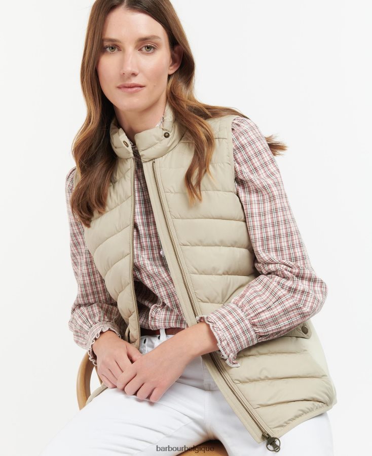 vêtements Barbour gilet de cavalerie stretch sable clair/marne sable clair femmes T2L6ZP1552