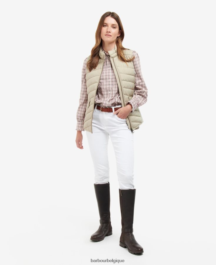 vêtements Barbour gilet de cavalerie stretch sable clair/marne sable clair femmes T2L6ZP1552