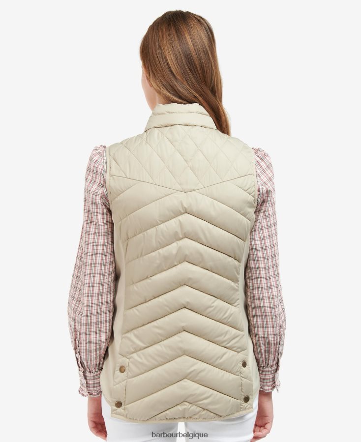 vêtements Barbour gilet de cavalerie stretch sable clair/marne sable clair femmes T2L6ZP1552