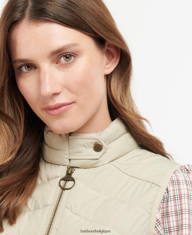 vêtements Barbour gilet de cavalerie stretch sable clair/marne sable clair femmes T2L6ZP1552