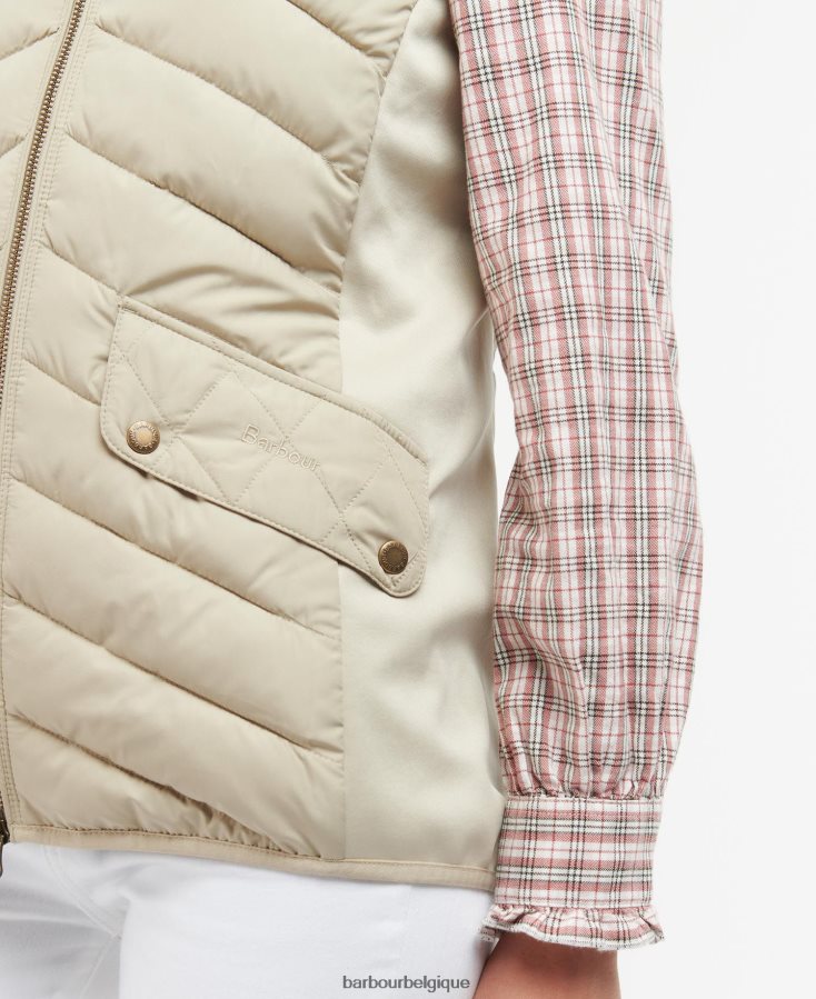 vêtements Barbour gilet de cavalerie stretch sable clair/marne sable clair femmes T2L6ZP1552
