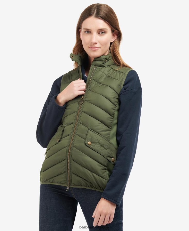 vêtements Barbour gilet de cavalerie stretch sable clair/marne sable clair femmes T2L6ZP1559