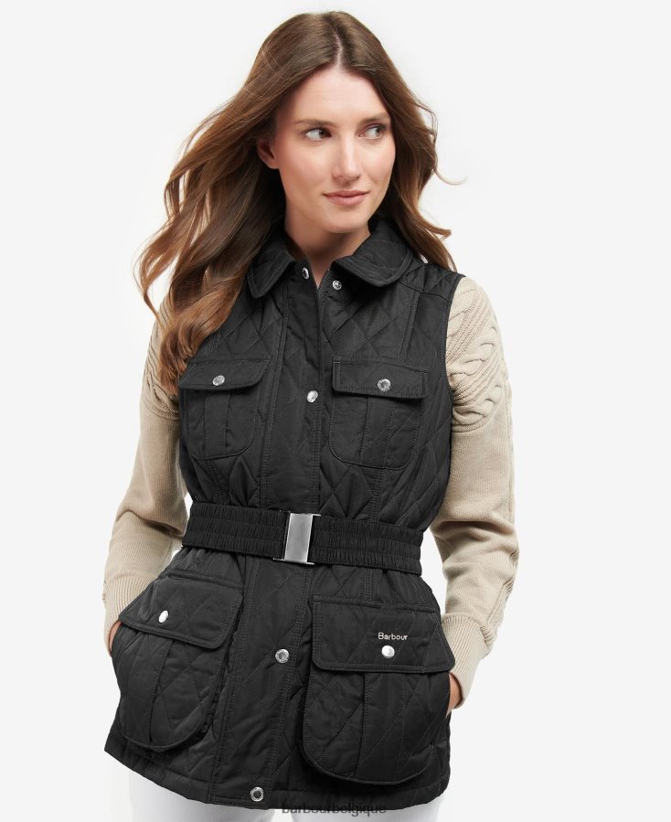 vêtements Barbour gilet de défense ceinturé sable clair/robe femmes T2L6ZP1553
