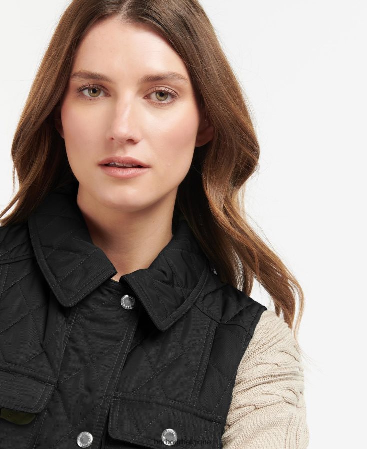 vêtements Barbour gilet de défense ceinturé sable clair/robe femmes T2L6ZP1553