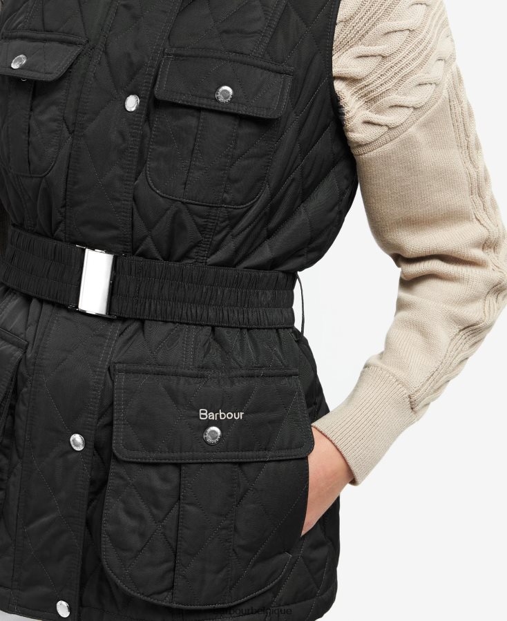 vêtements Barbour gilet de défense ceinturé sable clair/robe femmes T2L6ZP1553