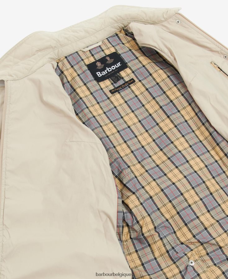 vêtements Barbour gilet de défense ceinturé sable clair/robe femmes T2L6ZP1567