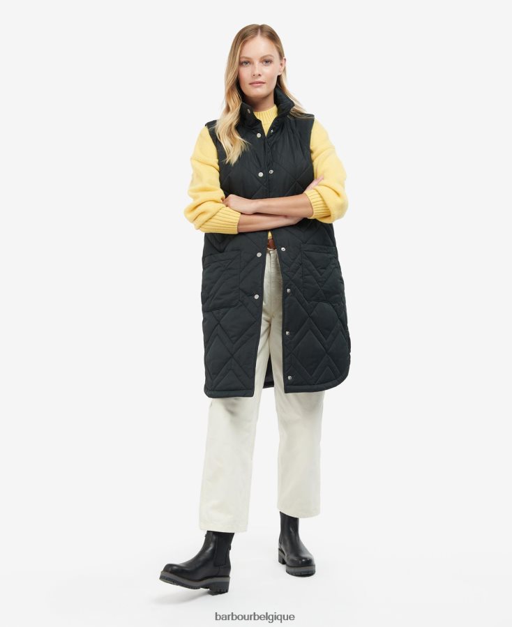 vêtements Barbour gilet dio lt tartan fauve/fougère ancienne femmes T2L6ZP1581