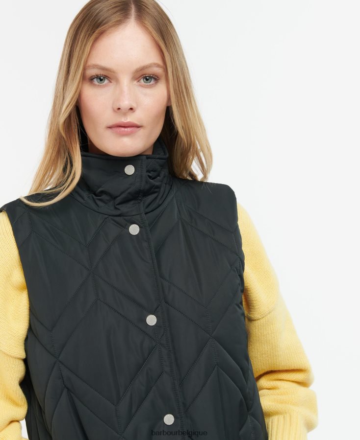 vêtements Barbour gilet dio lt tartan fauve/fougère ancienne femmes T2L6ZP1581