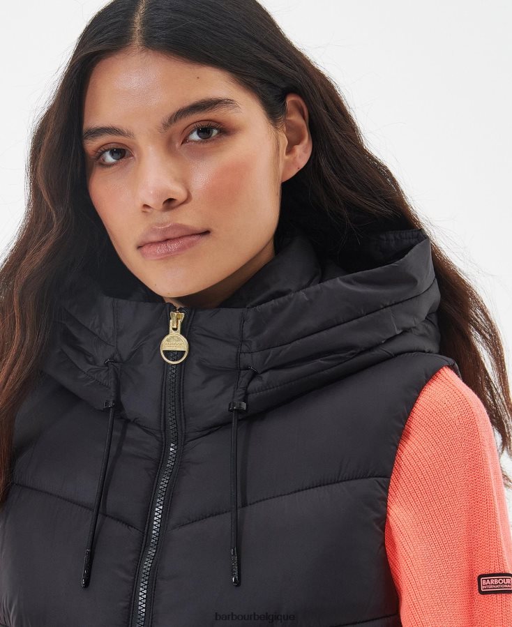 vêtements Barbour gilet halton fumée verte femmes T2L6ZP1562