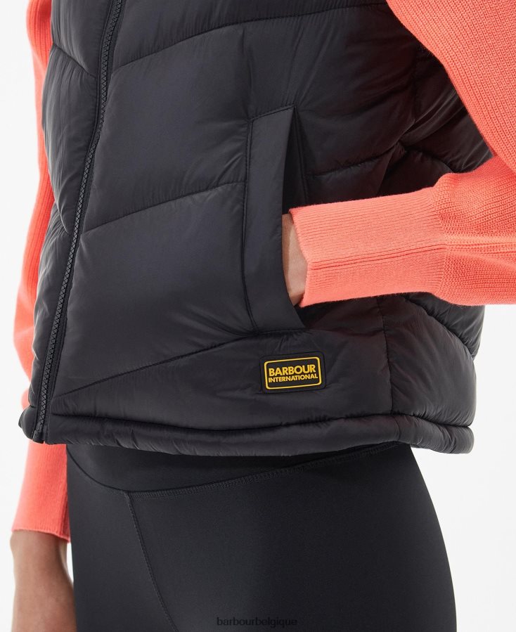 vêtements Barbour gilet halton fumée verte femmes T2L6ZP1562