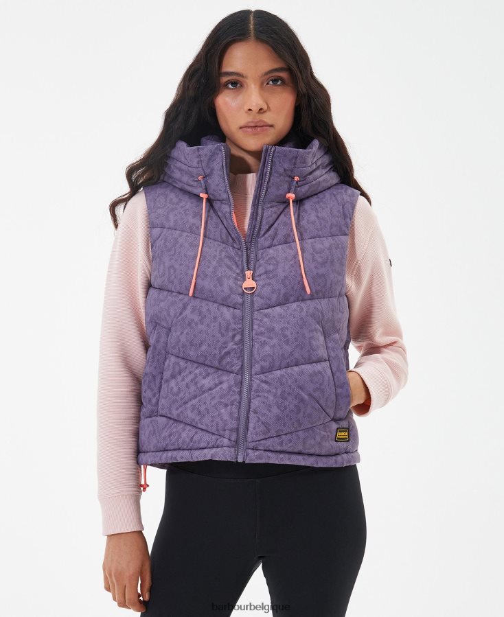 vêtements Barbour gilet halton imprimé impression de paysage lunaire femmes T2L6ZP1569