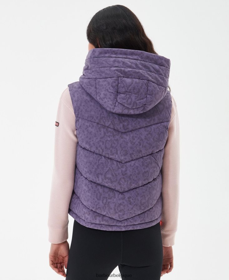 vêtements Barbour gilet halton imprimé impression de paysage lunaire femmes T2L6ZP1569