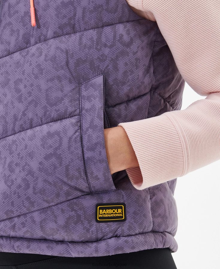 vêtements Barbour gilet halton imprimé impression de paysage lunaire femmes T2L6ZP1569