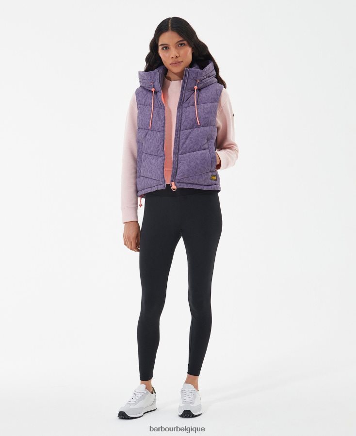 vêtements Barbour gilet halton imprimé impression de paysage lunaire femmes T2L6ZP1569