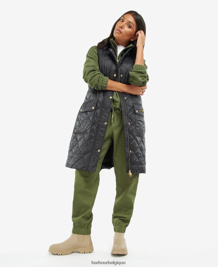 vêtements Barbour gilet knock hill cendre brûlée femmes T2L6ZP1557