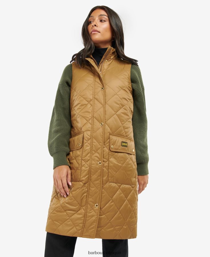 vêtements Barbour gilet knock hill cendre brûlée femmes T2L6ZP1565