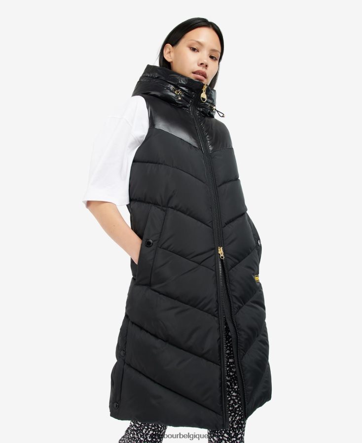 vêtements Barbour gilet marathon noir de jais femmes T2L6ZP1584
