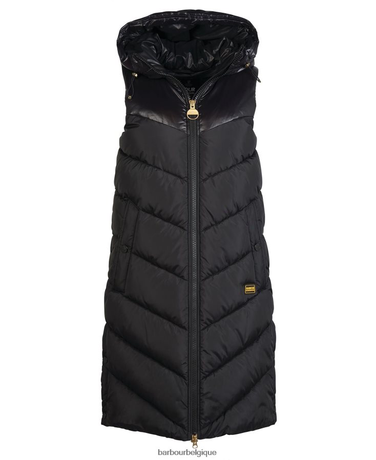 vêtements Barbour gilet marathon noir de jais femmes T2L6ZP1584