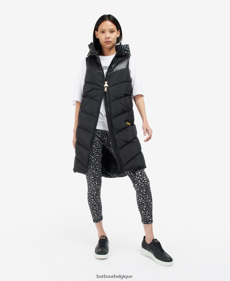 vêtements Barbour gilet marathon noir de jais femmes T2L6ZP1584