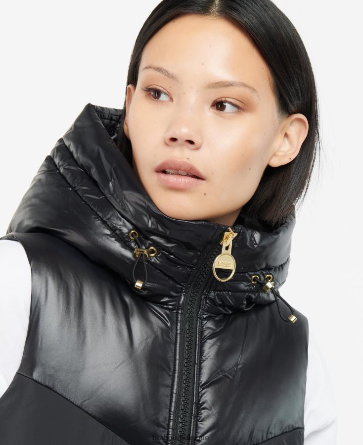 vêtements Barbour gilet marathon noir de jais femmes T2L6ZP1584