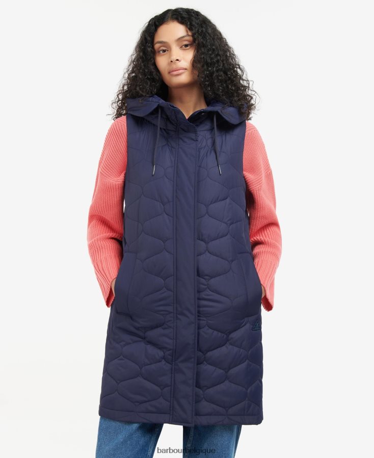 vêtements Barbour gilet nahla Olivier femmes T2L6ZP1568
