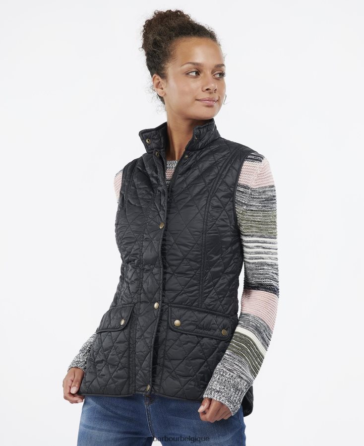 vêtements Barbour gilet otterburn noir femmes T2L6ZP1551