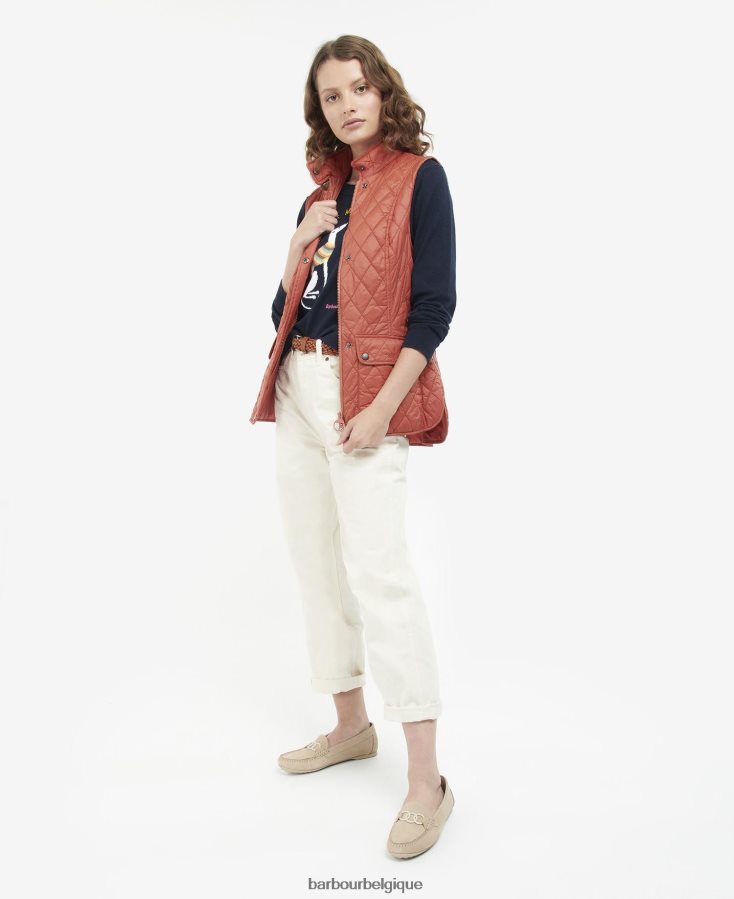 vêtements Barbour gilet otterburn poussière de rose femmes T2L6ZP1544