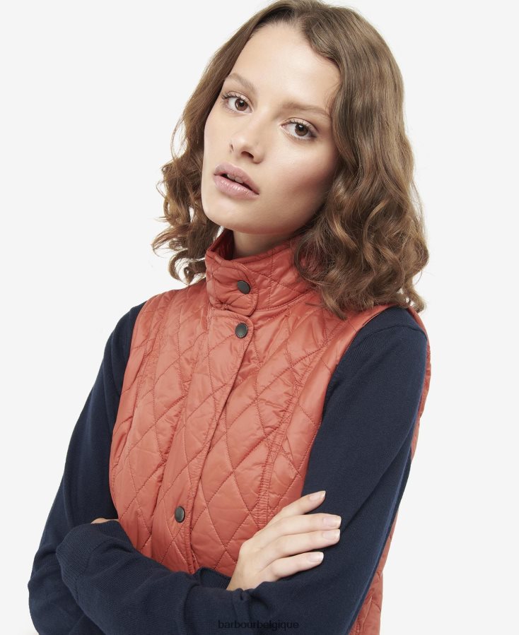 vêtements Barbour gilet otterburn poussière de rose femmes T2L6ZP1544