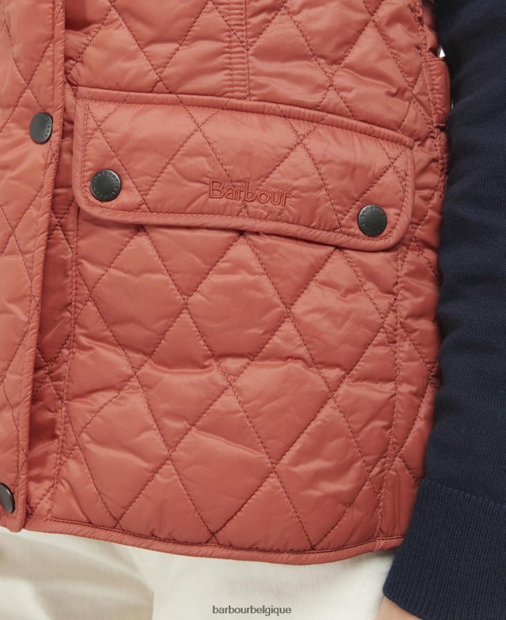 vêtements Barbour gilet otterburn poussière de rose femmes T2L6ZP1544
