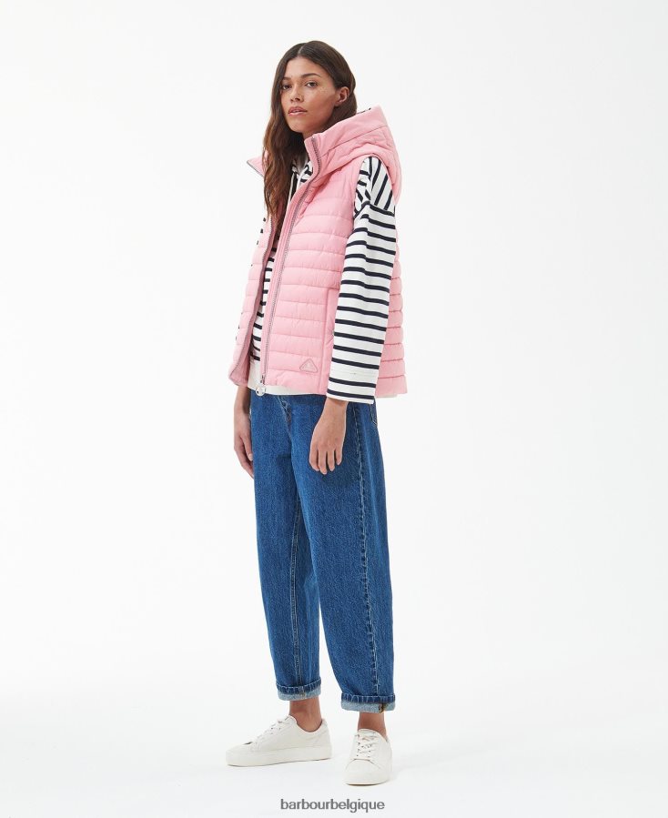 vêtements Barbour gilet oxeye rose reine des prés femmes T2L6ZP1542