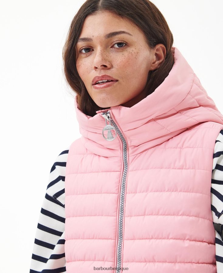 vêtements Barbour gilet oxeye rose reine des prés femmes T2L6ZP1542