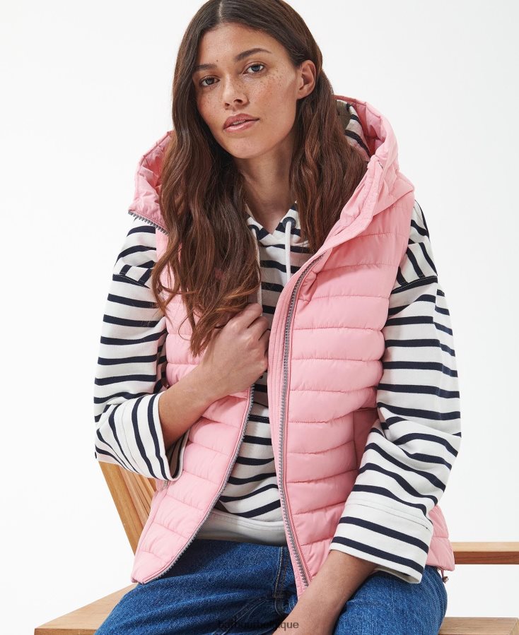 vêtements Barbour gilet oxeye rose reine des prés femmes T2L6ZP1542
