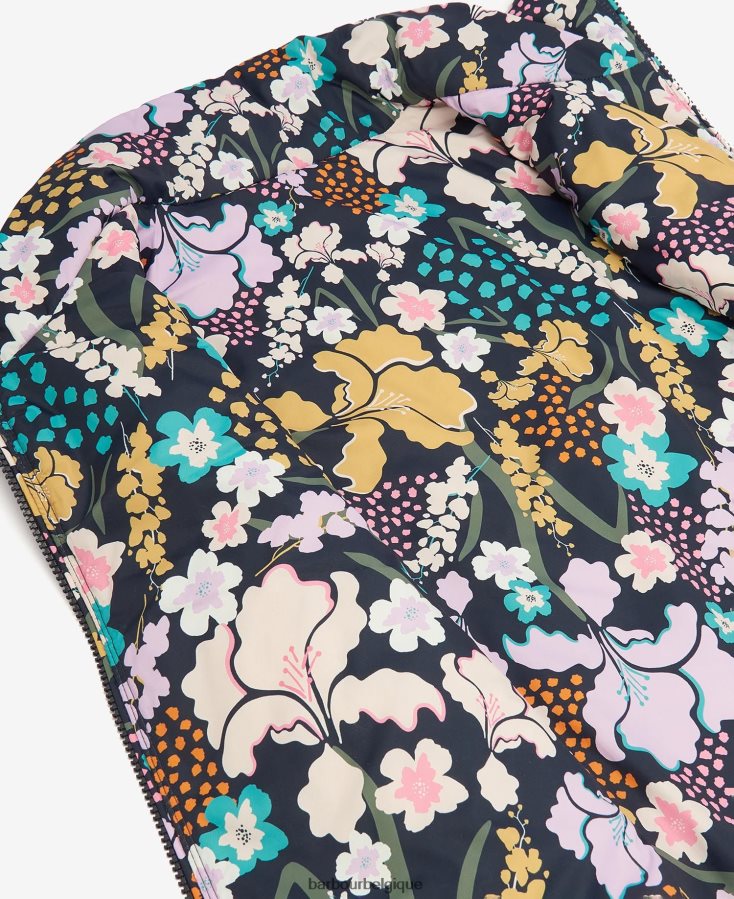 vêtements Barbour gilet réversible acanthus impression d\'olivine/de merveilles botaniques femmes T2L6ZP1545