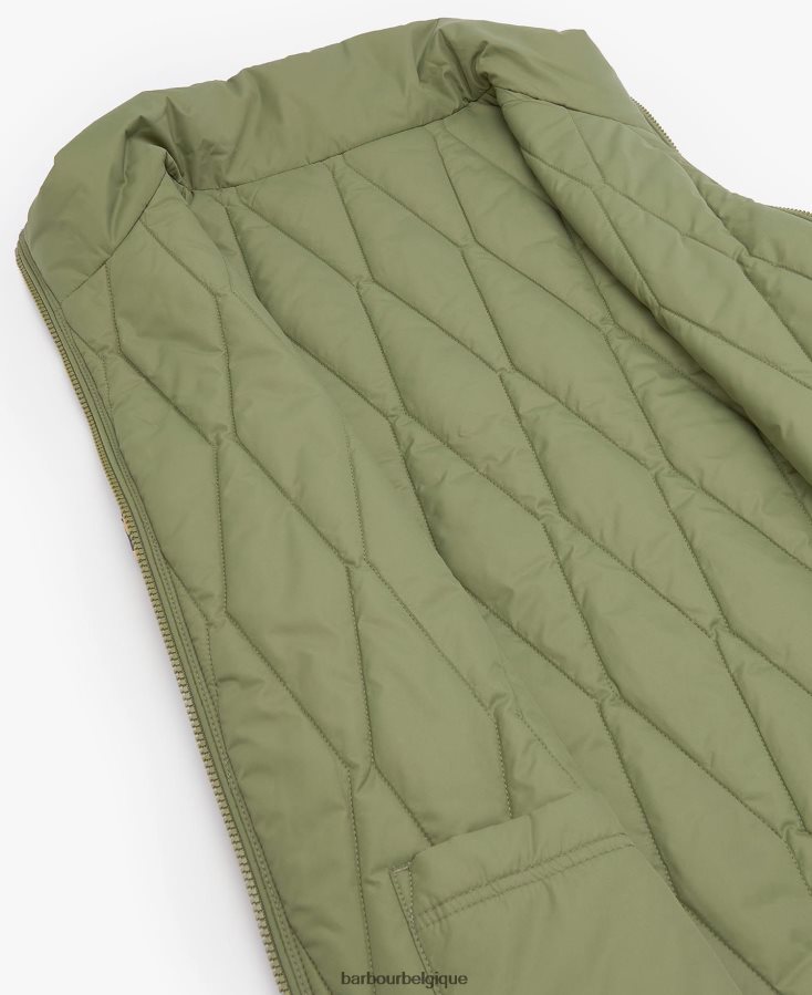 vêtements Barbour gilet réversible acanthus impression d\'olivine/de merveilles botaniques femmes T2L6ZP1554