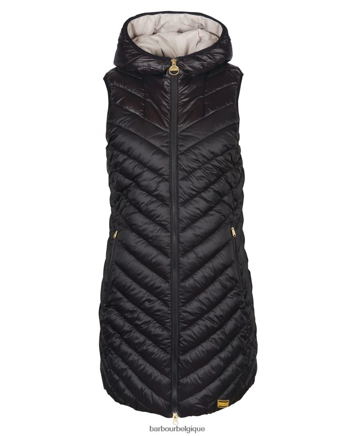 vêtements Barbour gilet réversible cosford nuage noir/argent femmes T2L6ZP1574