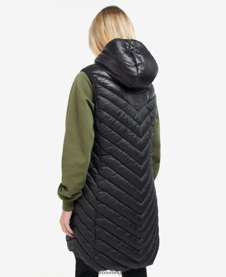 vêtements Barbour gilet réversible cosford nuage noir/argent femmes T2L6ZP1574