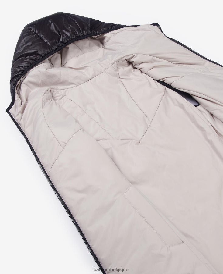 vêtements Barbour gilet réversible cosford nuage noir/argent femmes T2L6ZP1574