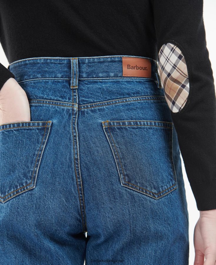 vêtements Barbour jean Moorland à taille haute lavage d\'origine femmes T2L6ZP1785