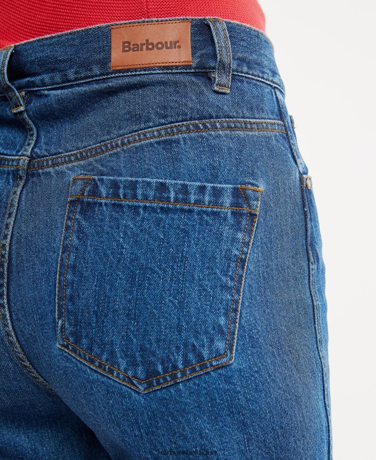 vêtements Barbour jean coupe droite westbury écru femmes T2L6ZP1779