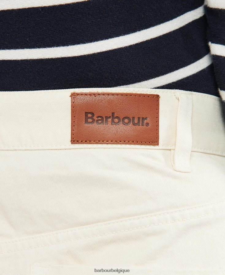 vêtements Barbour jean coupe droite westbury écru femmes T2L6ZP1782