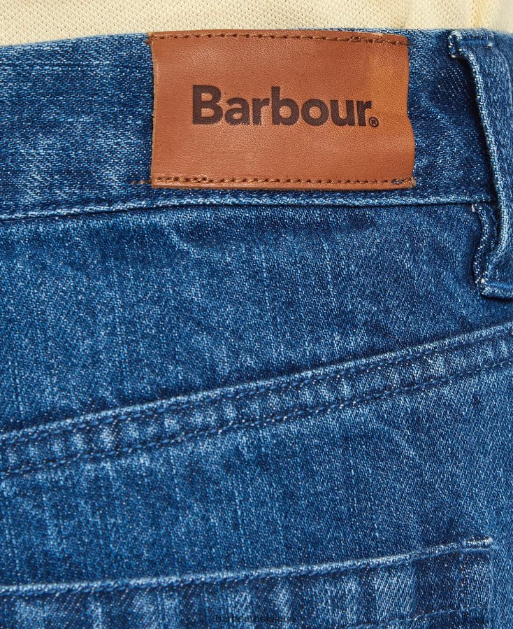 vêtements Barbour jean court southport écru femmes T2L6ZP1770
