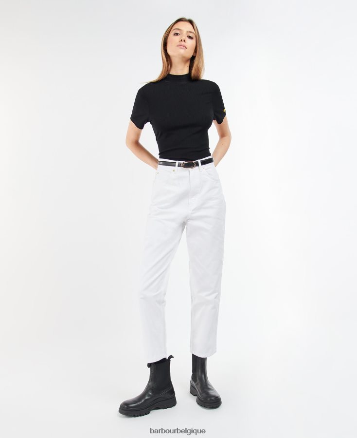 vêtements Barbour jean garcia taille haute noir femmes T2L6ZP1792